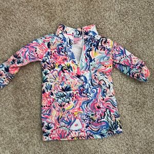 Lilly Pulitzer girls 2-3t (XS) quarter zip dress, pullover